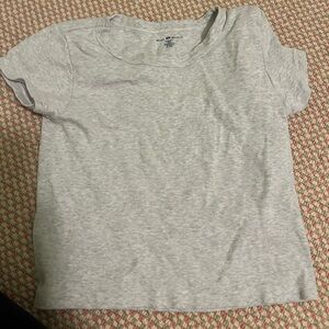 Gray Brandy Melville cropped t shirt